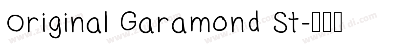 Original Garamond St字体转换